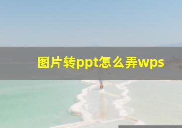 图片转ppt怎么弄wps