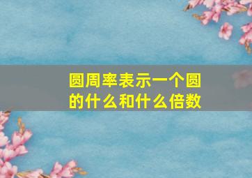 圆周率表示一个圆的什么和什么倍数