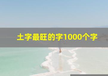 土字最旺的字1000个字