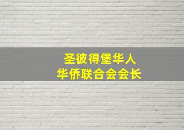 圣彼得堡华人华侨联合会会长