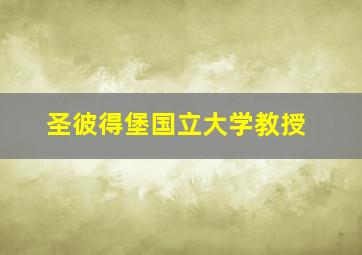 圣彼得堡国立大学教授