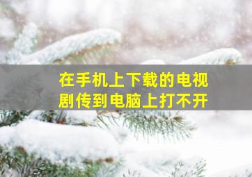 在手机上下载的电视剧传到电脑上打不开