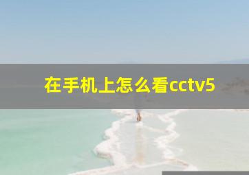 在手机上怎么看cctv5