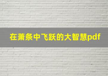 在萧条中飞跃的大智慧pdf