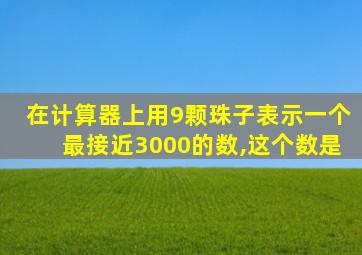 在计算器上用9颗珠子表示一个最接近3000的数,这个数是