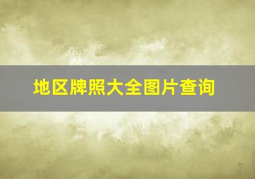 地区牌照大全图片查询