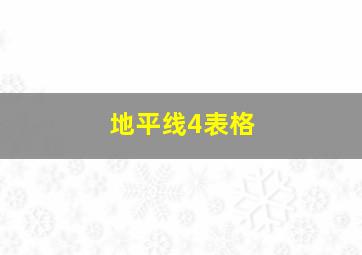 地平线4表格