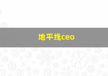 地平线ceo