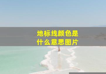 地标线颜色是什么意思图片