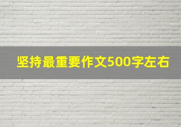 坚持最重要作文500字左右