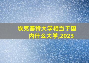 埃克塞特大学相当于国内什么大学,2023