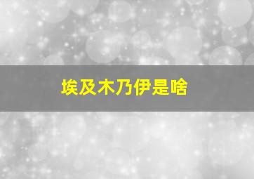 埃及木乃伊是啥