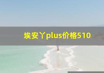 埃安丫plus价格510