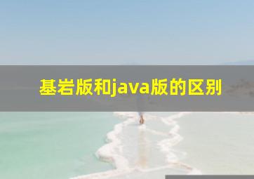 基岩版和java版的区别