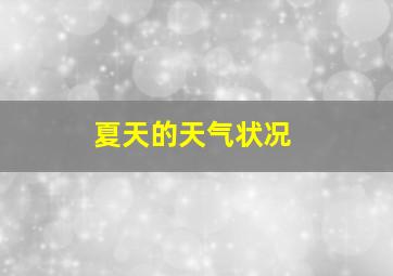 夏天的天气状况