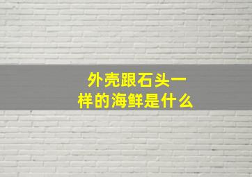 外壳跟石头一样的海鲜是什么