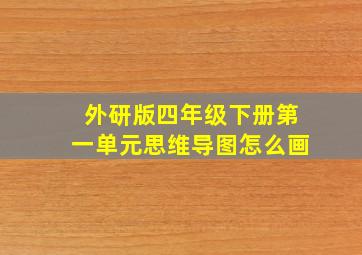 外研版四年级下册第一单元思维导图怎么画