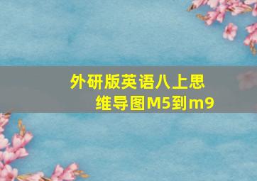 外研版英语八上思维导图M5到m9