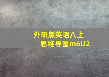 外研版英语八上思维导图m6U2