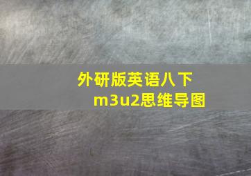 外研版英语八下m3u2思维导图