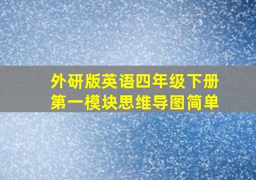 外研版英语四年级下册第一模块思维导图简单