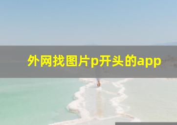 外网找图片p开头的app