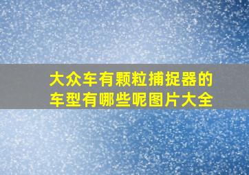 大众车有颗粒捕捉器的车型有哪些呢图片大全