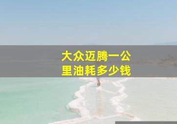 大众迈腾一公里油耗多少钱