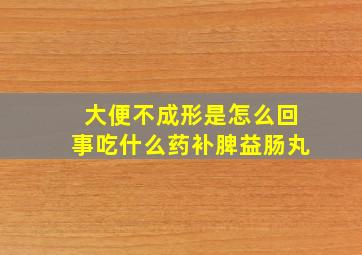 大便不成形是怎么回事吃什么药补脾益肠丸