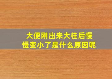 大便刚出来大往后慢慢变小了是什么原因呢