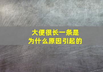 大便很长一条是为什么原因引起的