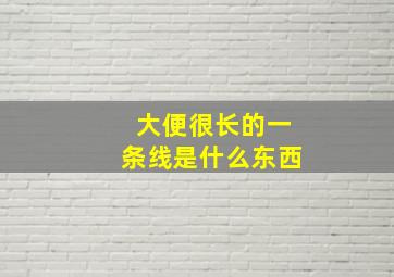 大便很长的一条线是什么东西