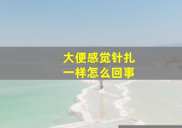 大便感觉针扎一样怎么回事