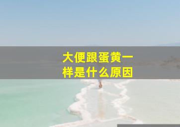 大便跟蛋黄一样是什么原因