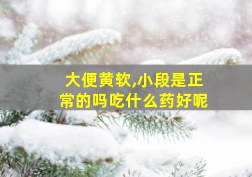 大便黄软,小段是正常的吗吃什么药好呢