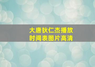 大唐狄仁杰播放时间表图片高清