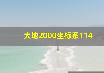 大地2000坐标系114