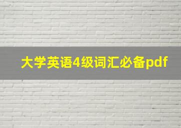 大学英语4级词汇必备pdf