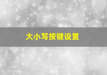 大小写按键设置