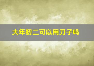 大年初二可以用刀子吗