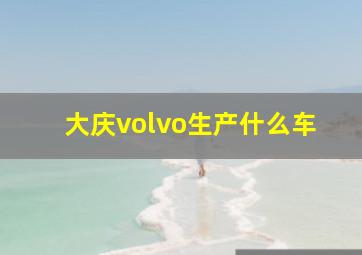 大庆volvo生产什么车