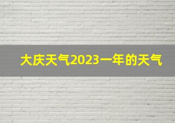 大庆天气2023一年的天气