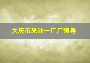 大庆市采油一厂厂领导