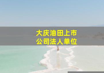 大庆油田上市公司法人单位