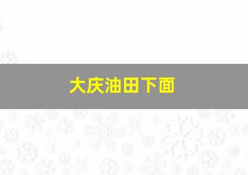 大庆油田下面