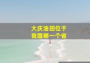 大庆油田位于我国哪一个省