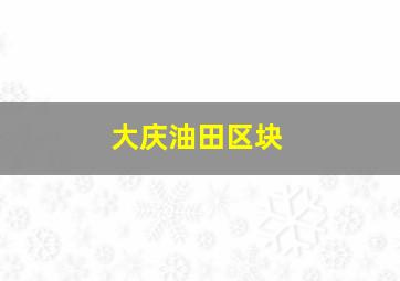 大庆油田区块