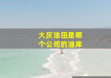 大庆油田是哪个公司的油库