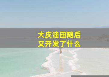 大庆油田随后又开发了什么