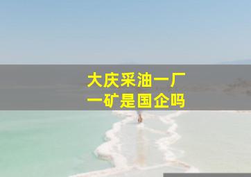 大庆采油一厂一矿是国企吗